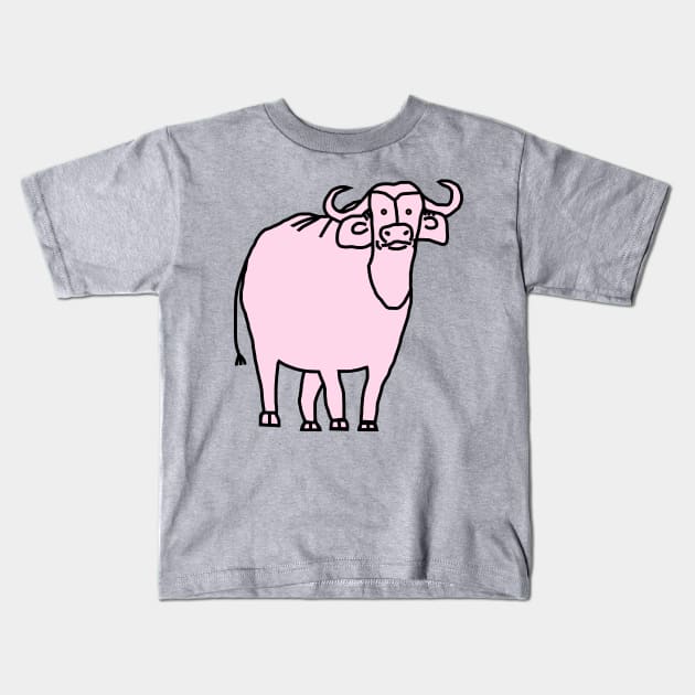 Pink Ox Kids T-Shirt by ellenhenryart